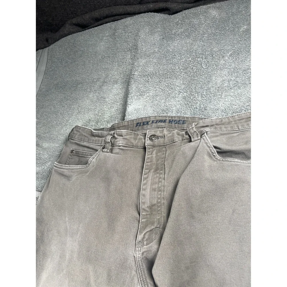 Duluth Trading Co Flex Fire Hose Pants Mens 40x32 Gray Canvas Work‎ Utility